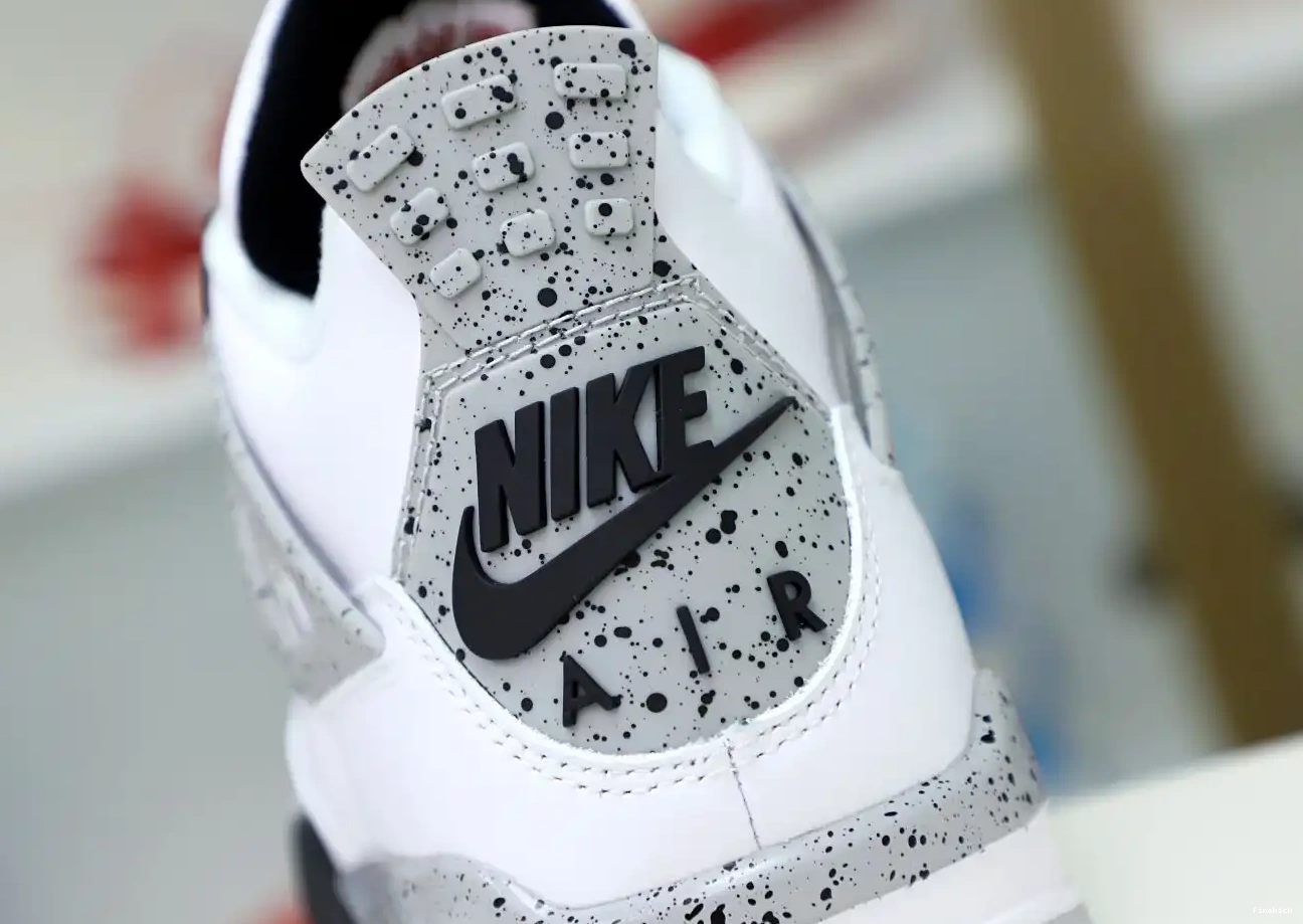 Retro White Jordan 4 Cement Air 0423